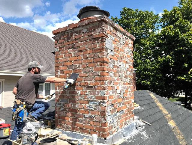 Completed chimney rebuild by Wesley Chapel Chimney Sweep in Wesley Chapel, FL