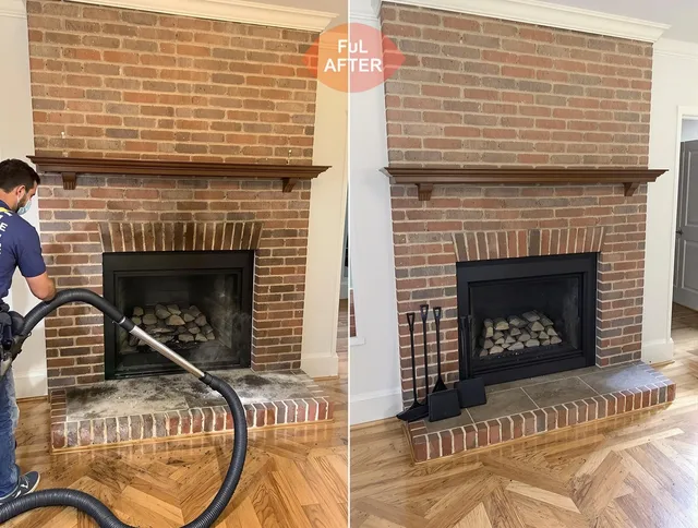 Wesley Chapel Chimney Sweep carefully sanitizing a fireplace in Wesley Chapel, FL