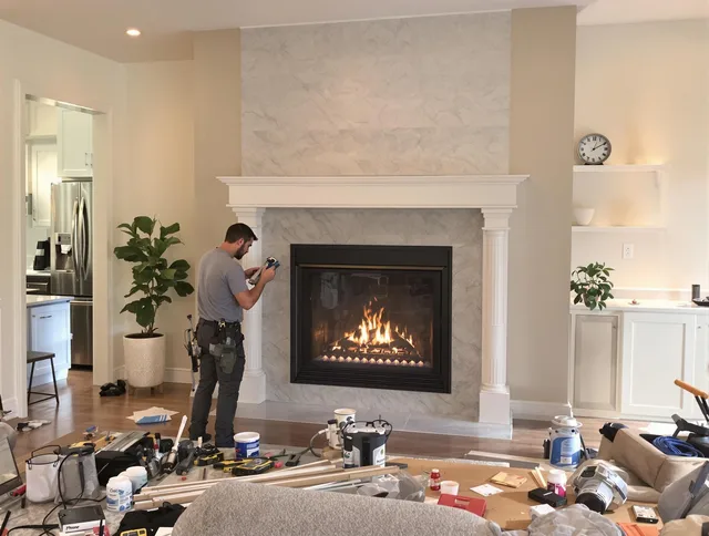 Newly installed fireplace by Wesley Chapel Chimney Sweep in Wesley Chapel, FL